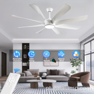 Fã de teto moderno grande de 60 polegadas com luz